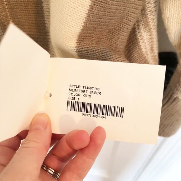 NWT NEW Lauren Manoogian Kilim Turtleneck Oversized Sweater - Picture 5 of 7